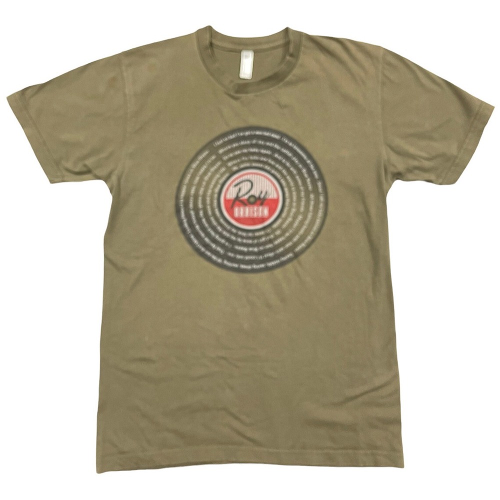 Roy Orbison Blue Bayou Record Printed UNISEX Army Green T-Shirt Size Small